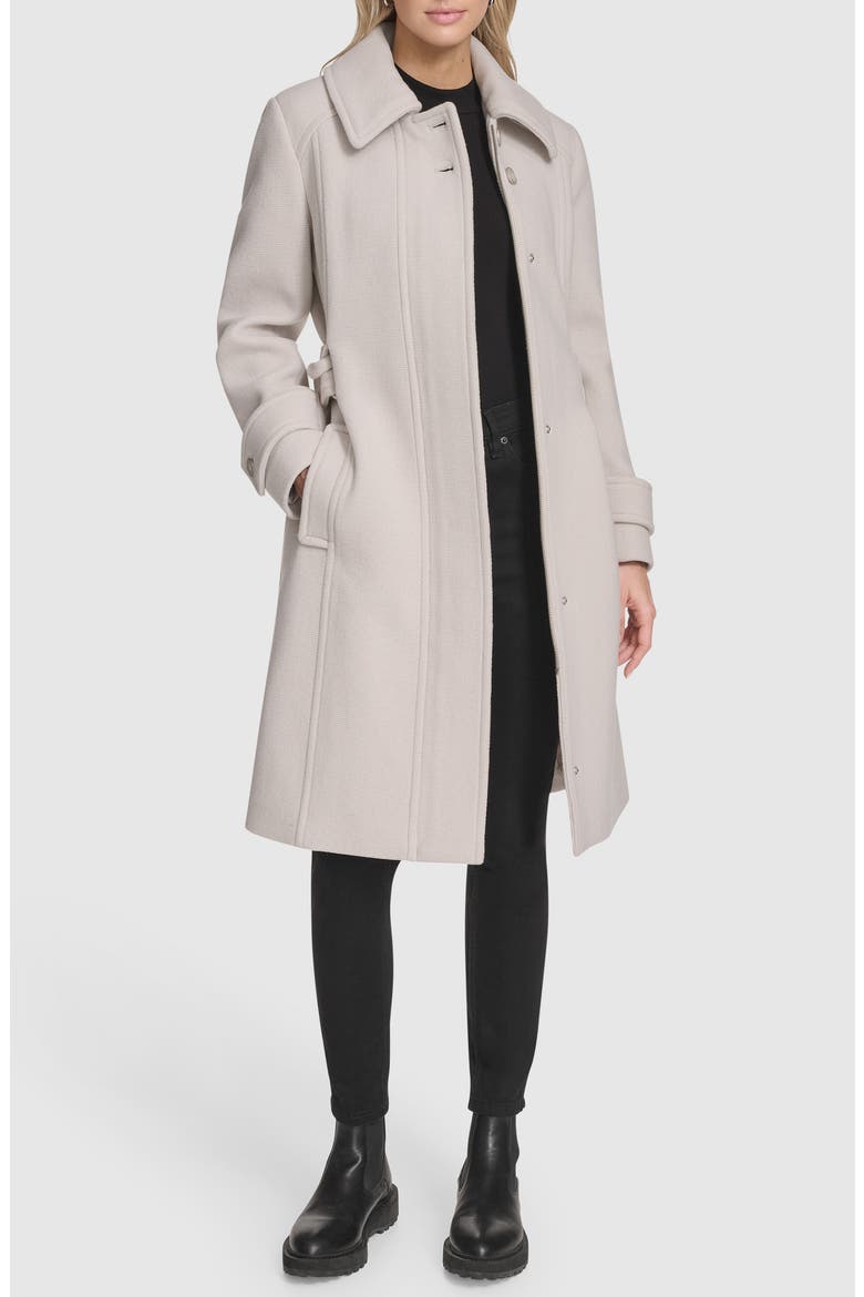 Lawley Wool Blend Belted Trench Coat, Alternate, color, PEARL