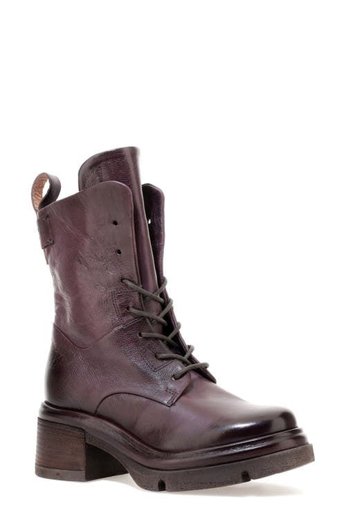 A.S.98 Elvin Lug Sole Bootie in Eggplant 