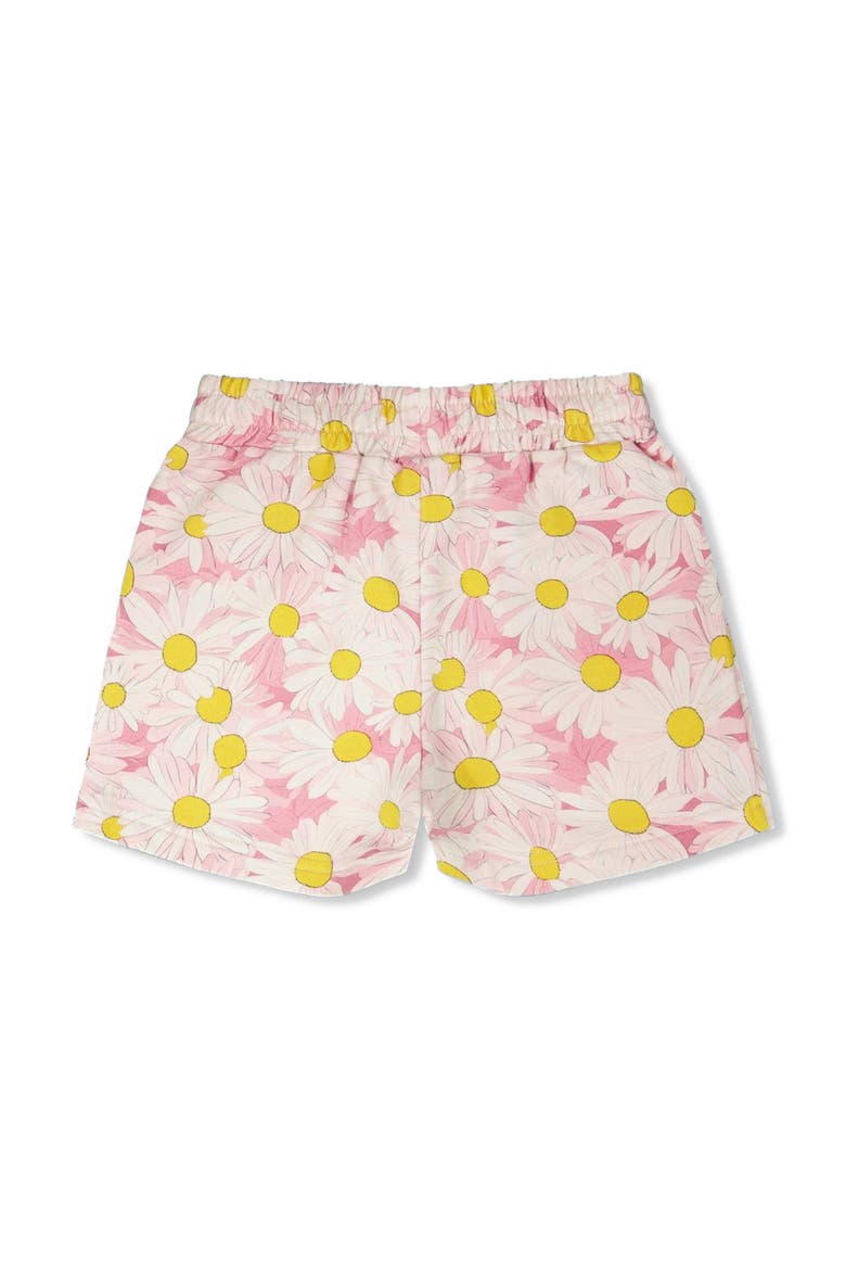 French Terry Daisies Shorts, Alternate, color, Pink Printed Daisies