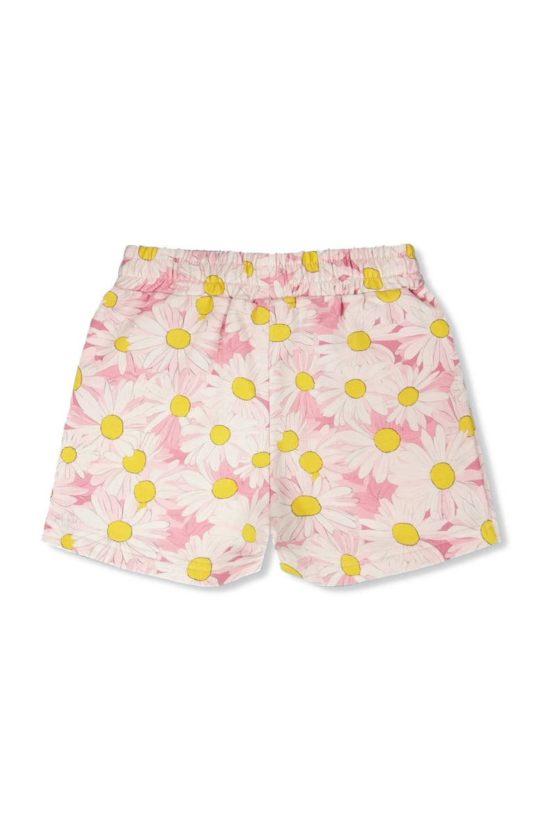 Deux par Deux French Terry Daisies Shorts, Alternate, color, Pink Printed Daisies