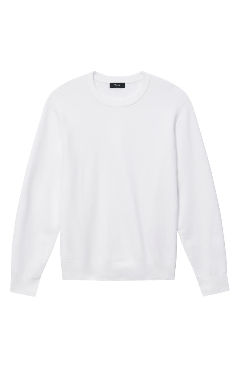 Theory Textured Crewneck Sweater, Alternate, color, White