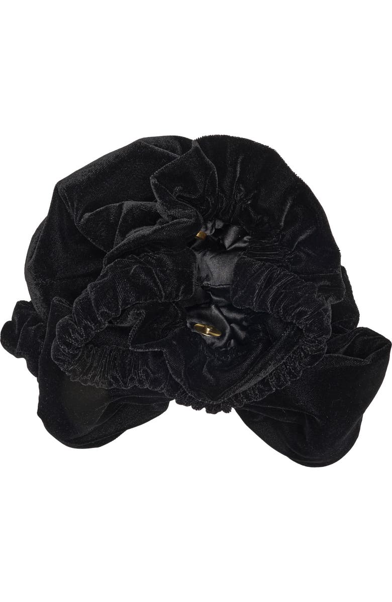 Free People Belle Velvet Bow Bag, Alternate, color, Black