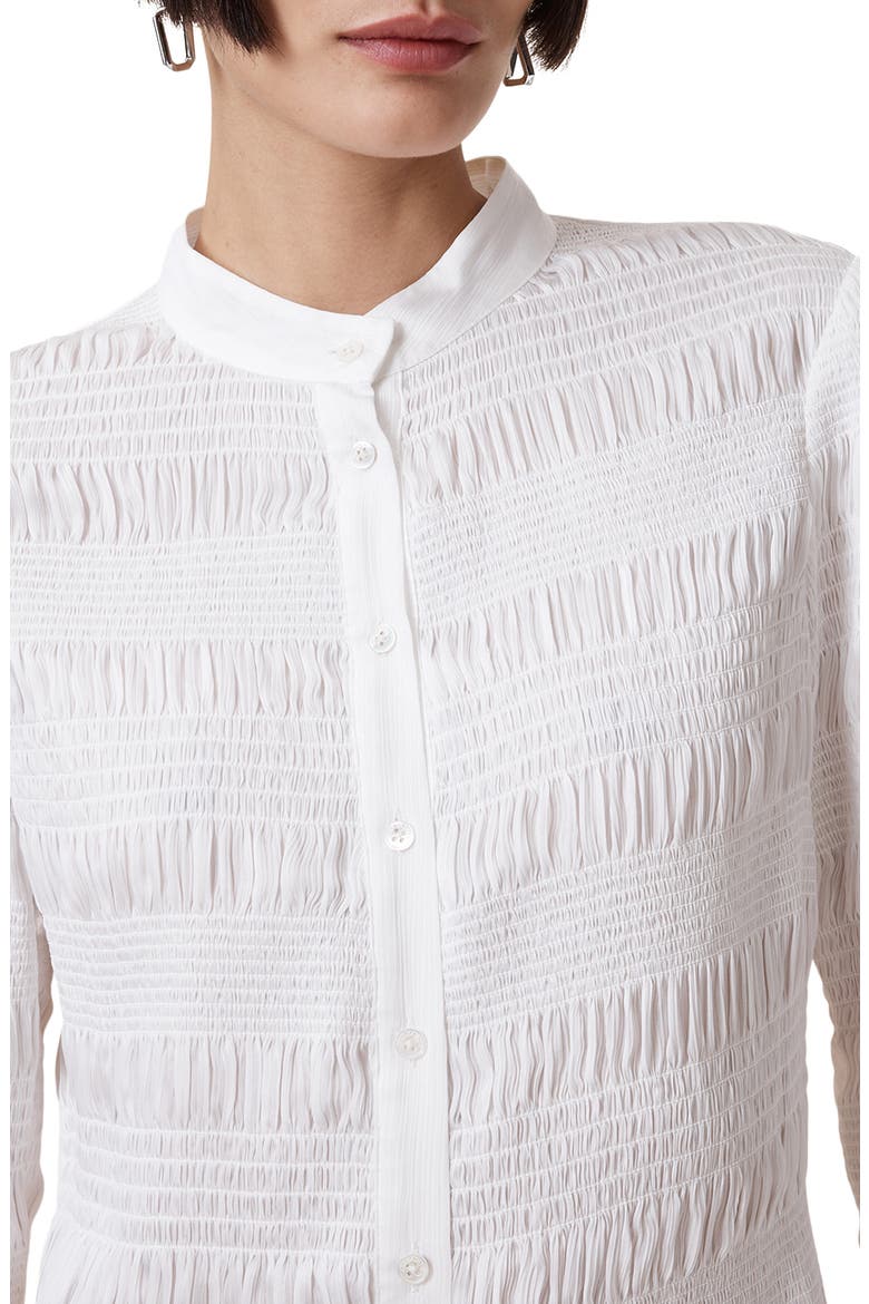 Meg Long Sleeve Ruffle Minidress, Alternate, color, WHITE