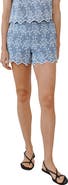 Bella Dahl Catalina Floral Embroidered Gingham Cotton Shorts