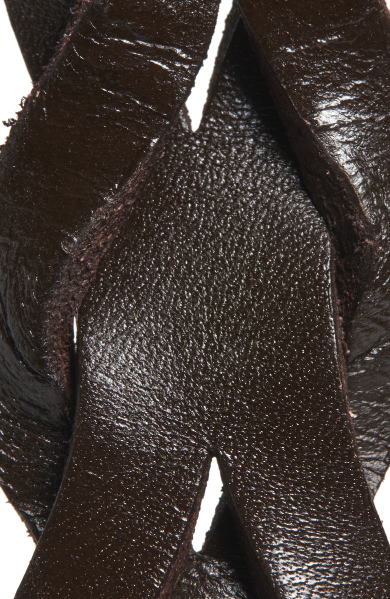 Madewell Braided Leather Belt, Alternate, color, Dark Carob