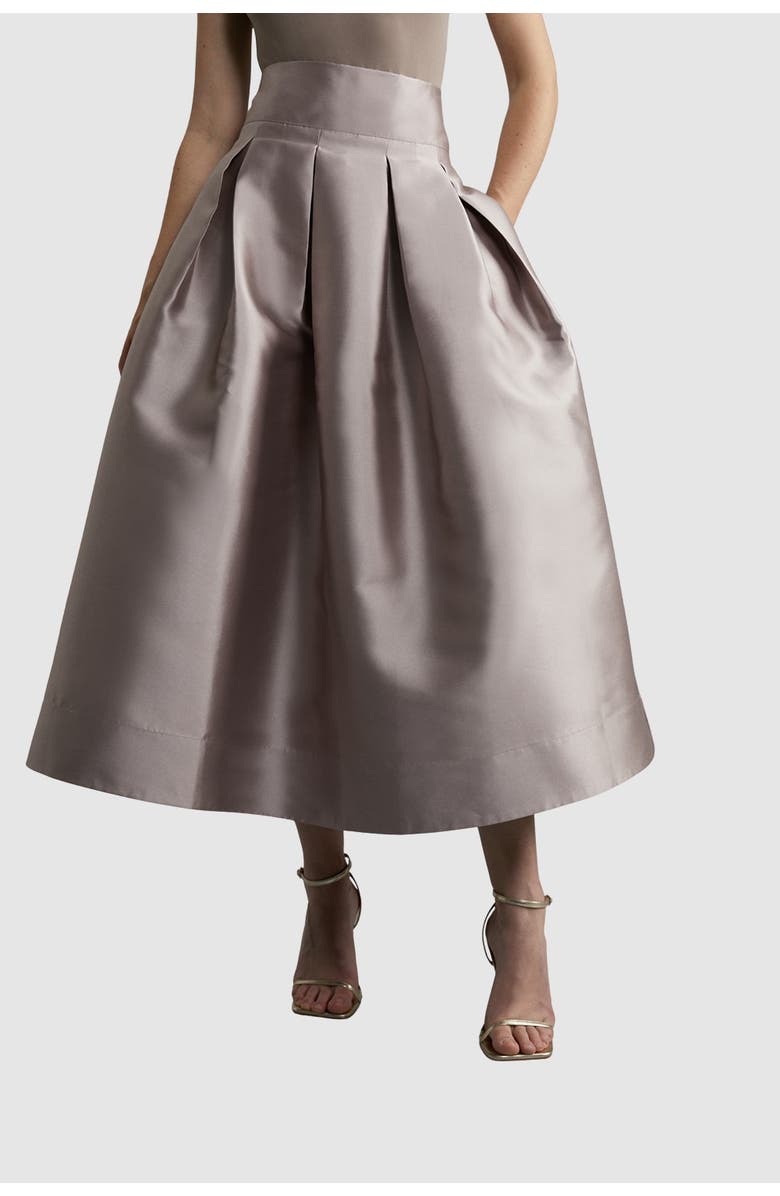 Karen Millen Twill Woven Prom Maxi Skirt, Main, color, Bronze