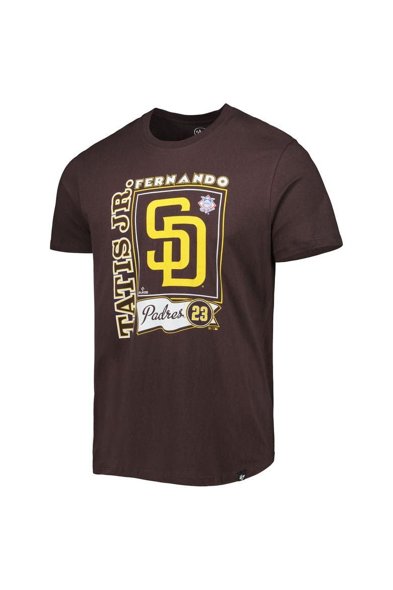 Men's '47 Fernando Tatis Jr. Brown San Diego Padres Super Rival Player T-Shirt, Alternate, color, Brown