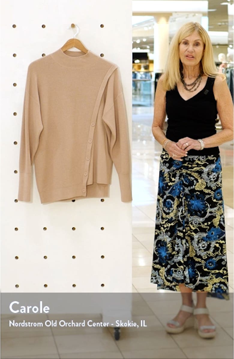 Mock Neck Stitch Mix Sweater, sales video thumbnail