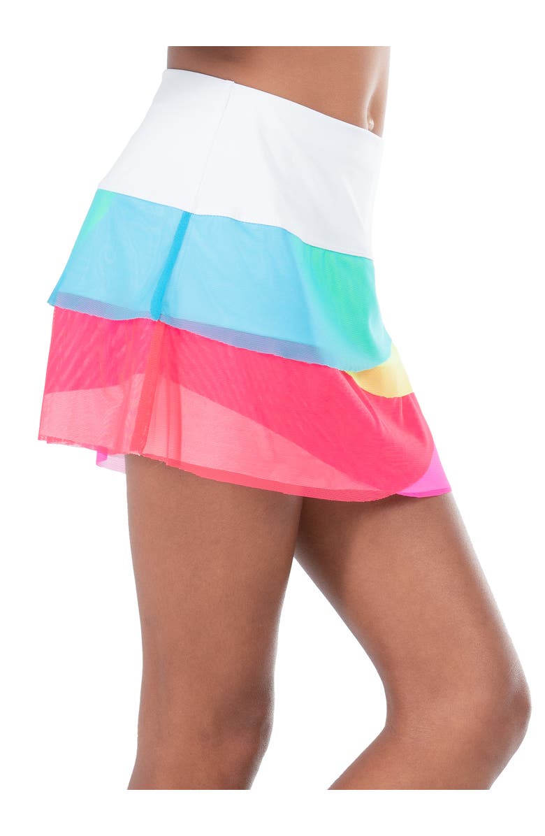 Lucky in Love Mesh Scallop Skirt, Alternate, color, Multi