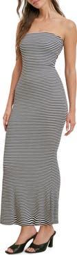Favorite Daughter The Clean Slate Stripe Strapless Maxi Dress