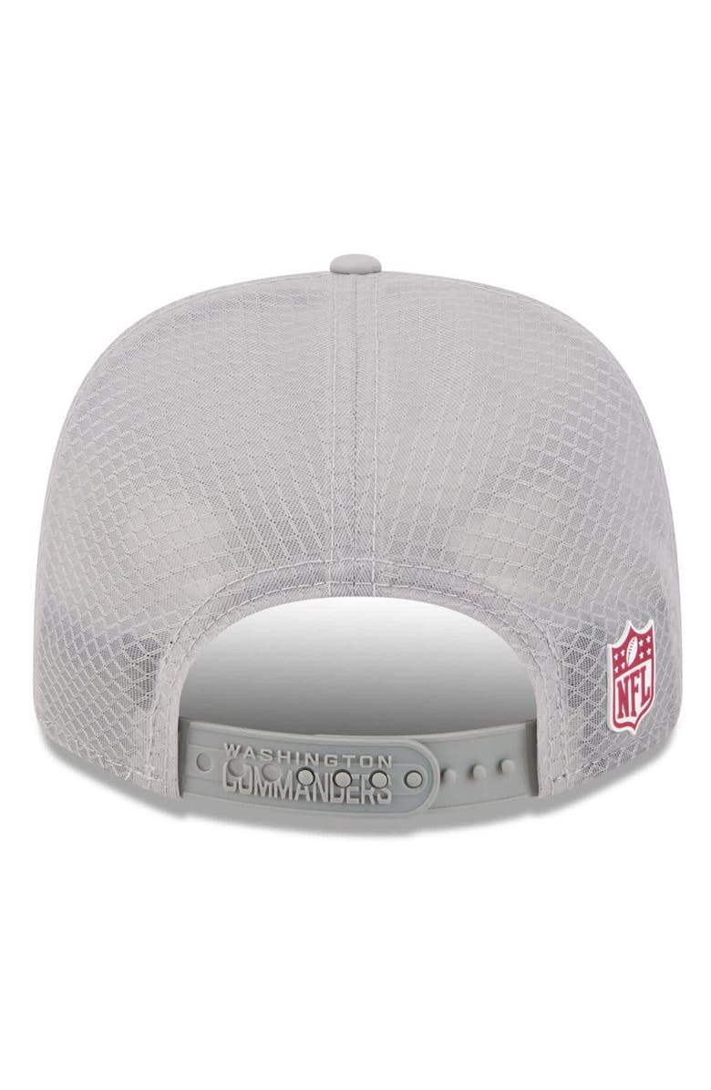 New Era Men's New Era Gray Washington Commanders 2025 Sideline 9SEVENTY Adjustable Trucker Hat, Alternate, color,