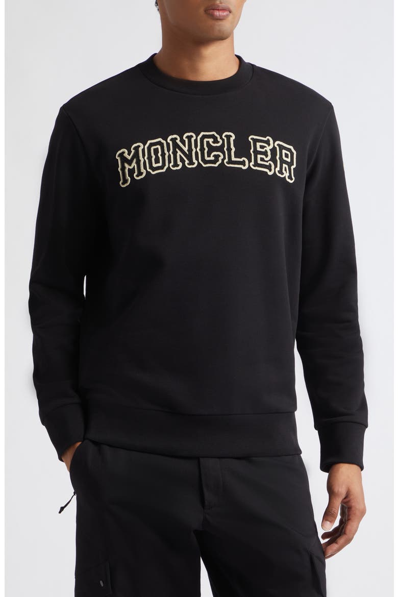 Logo Graphic Sweatshirt, Main, color, BLACK