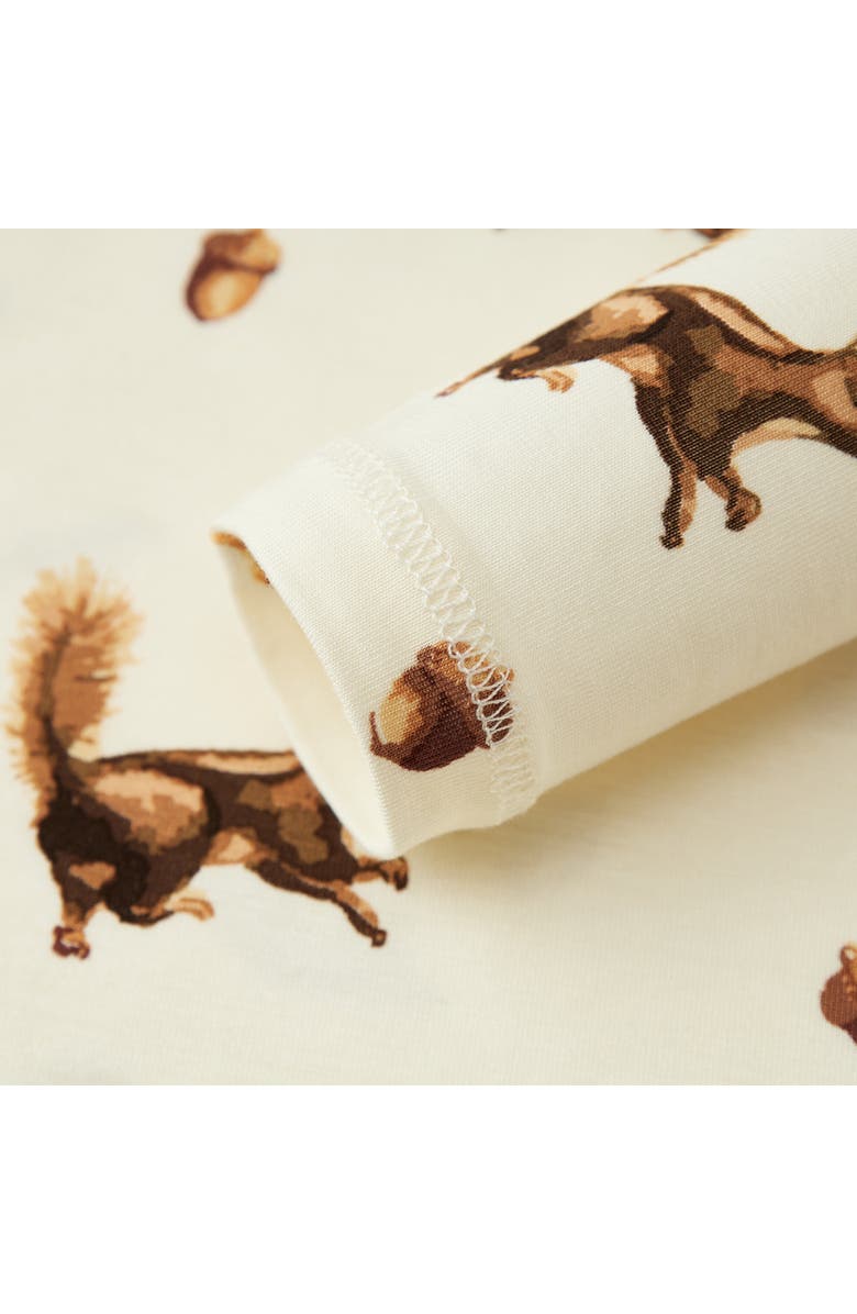 Milkbarn Luxe Stretch Long Sleeve Two Piece Pajama Set, Alternate, color, Chipmunk