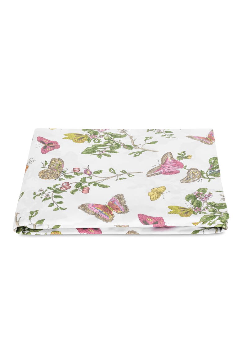 Baudin Butterfly 500 Thread Count Fitted Sheet, Main, color, BAUDIN BUTTERFLY PINK