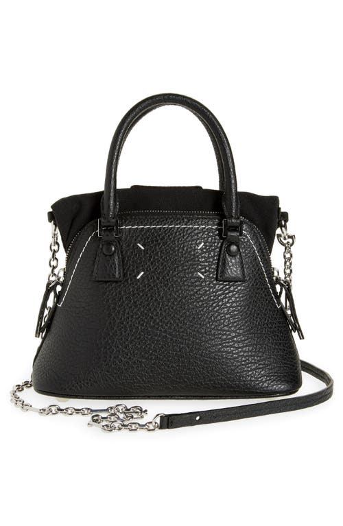 Maison Margiela Micro 5ac Classique Leather Top Handle Bag In Black