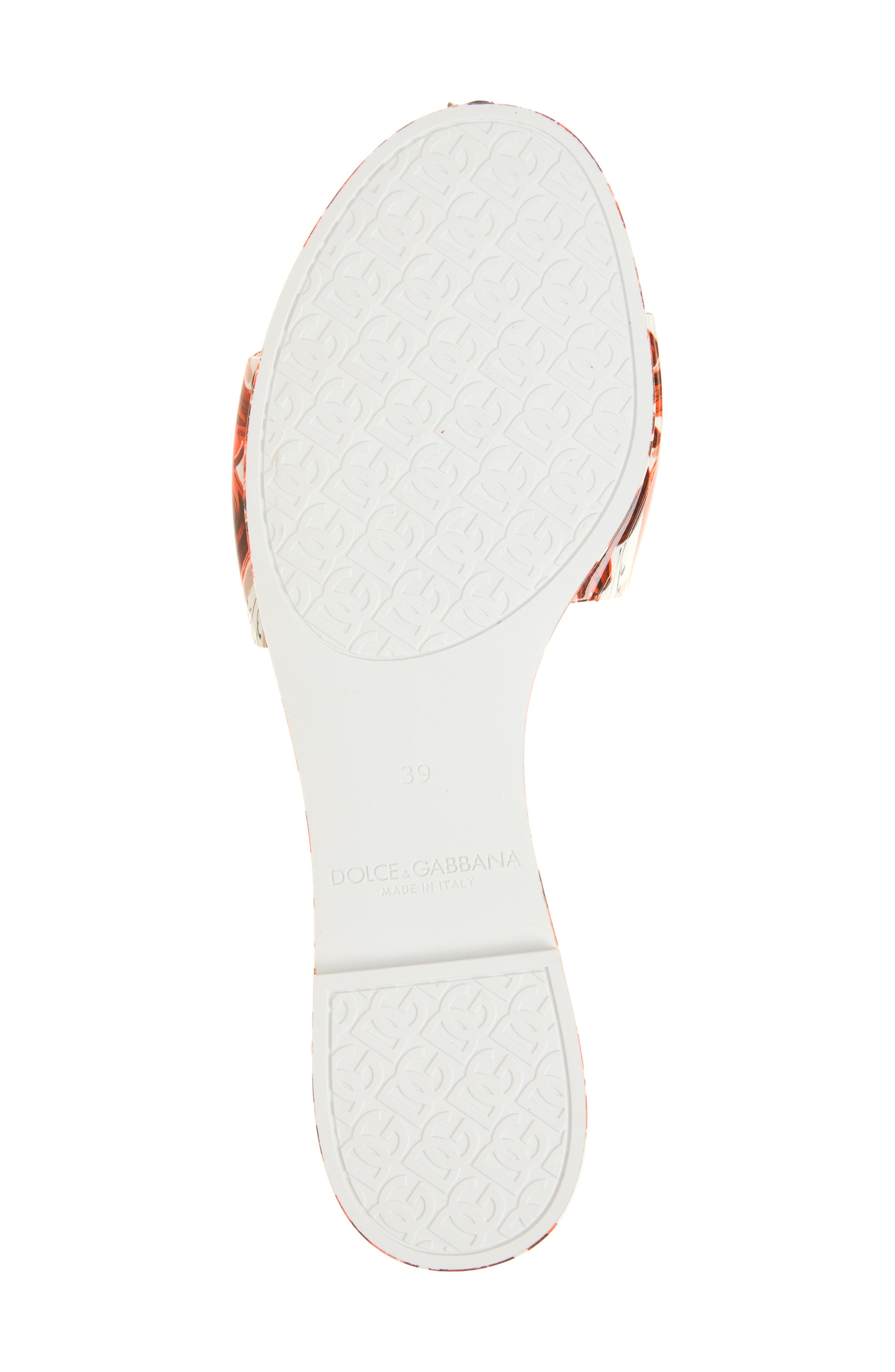 Dolce&Gabbana Bianca Majolica Slide Sandal, Alternate, color, Id3tn Maiolica 1 Orange