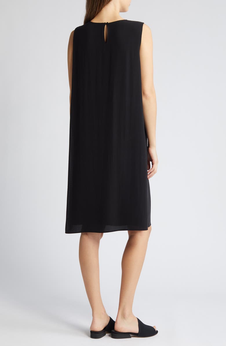 Eileen Fisher Matte Silk Shift Dress, Alternate, color,