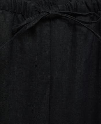 Tie Waist Wide Leg Linen Pants