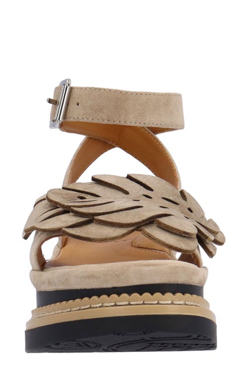 L'amour Des Pieds Alaric Ankle Strap Platform Sandal In Taupe
