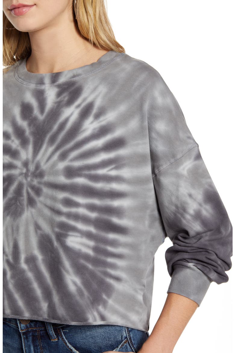 Tie Dye Sweatshirt, Alternate, color, NAVY- BLUE TIE DYE COMBO
