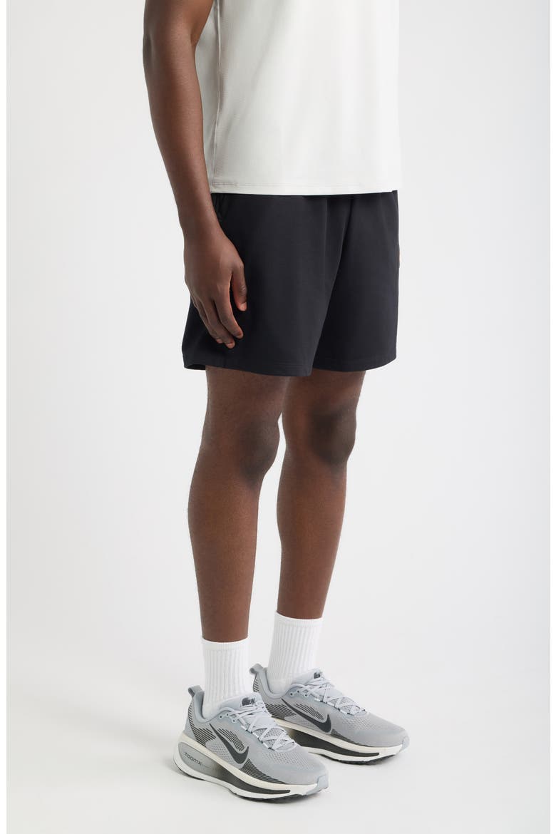 Live-In 7-Inch Drawstring Athletic Shorts, Alternate, color, BLACK