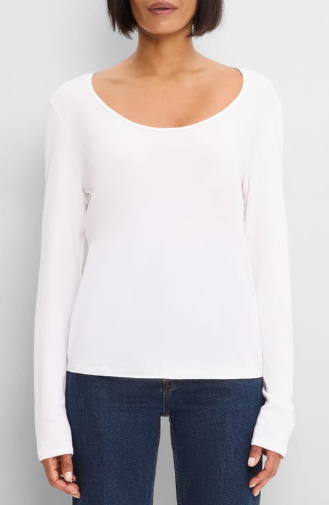Keira Supima Cotton Scoop Neck Tee