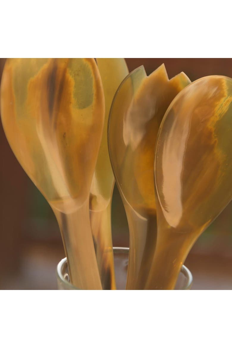 Light Horn Serving Set, Alternate, color, Brown