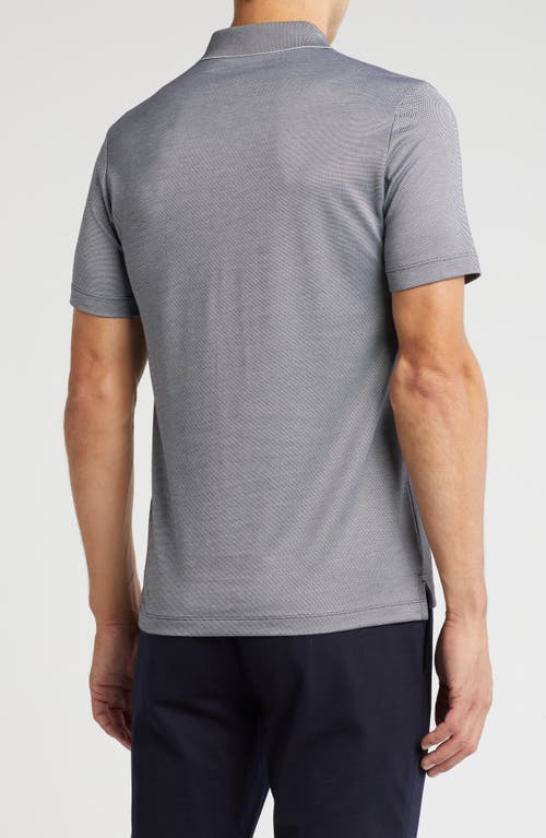 Theory Micro Jacquard Polo In Gray
