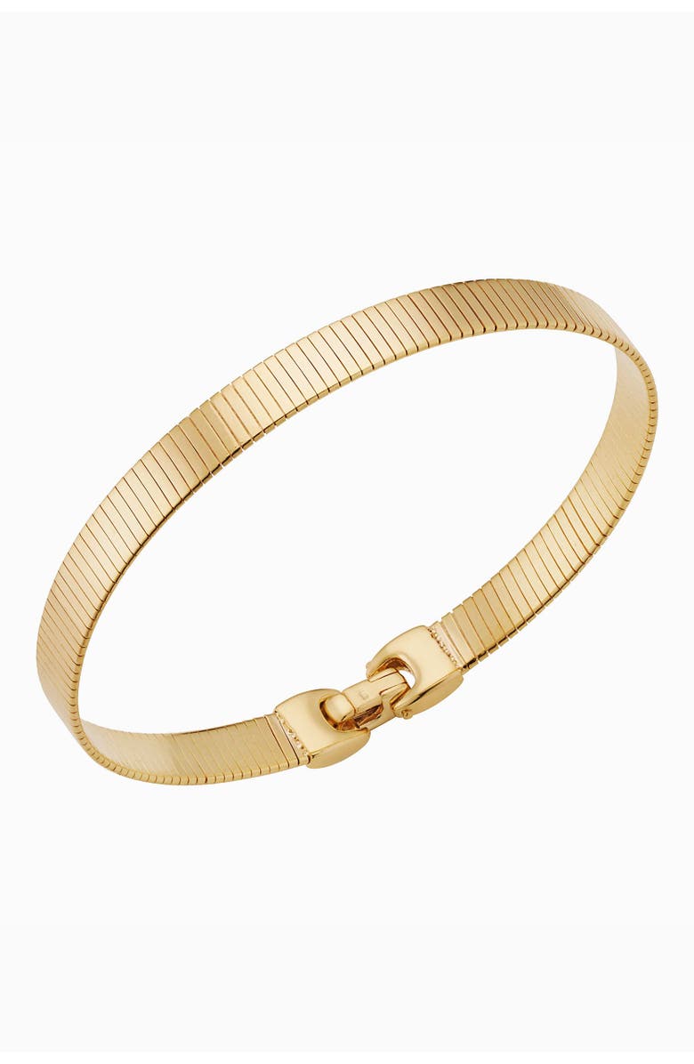Oradina 14K Yellow Gold Park Avenue Herringbone Bangle, Main, color, 