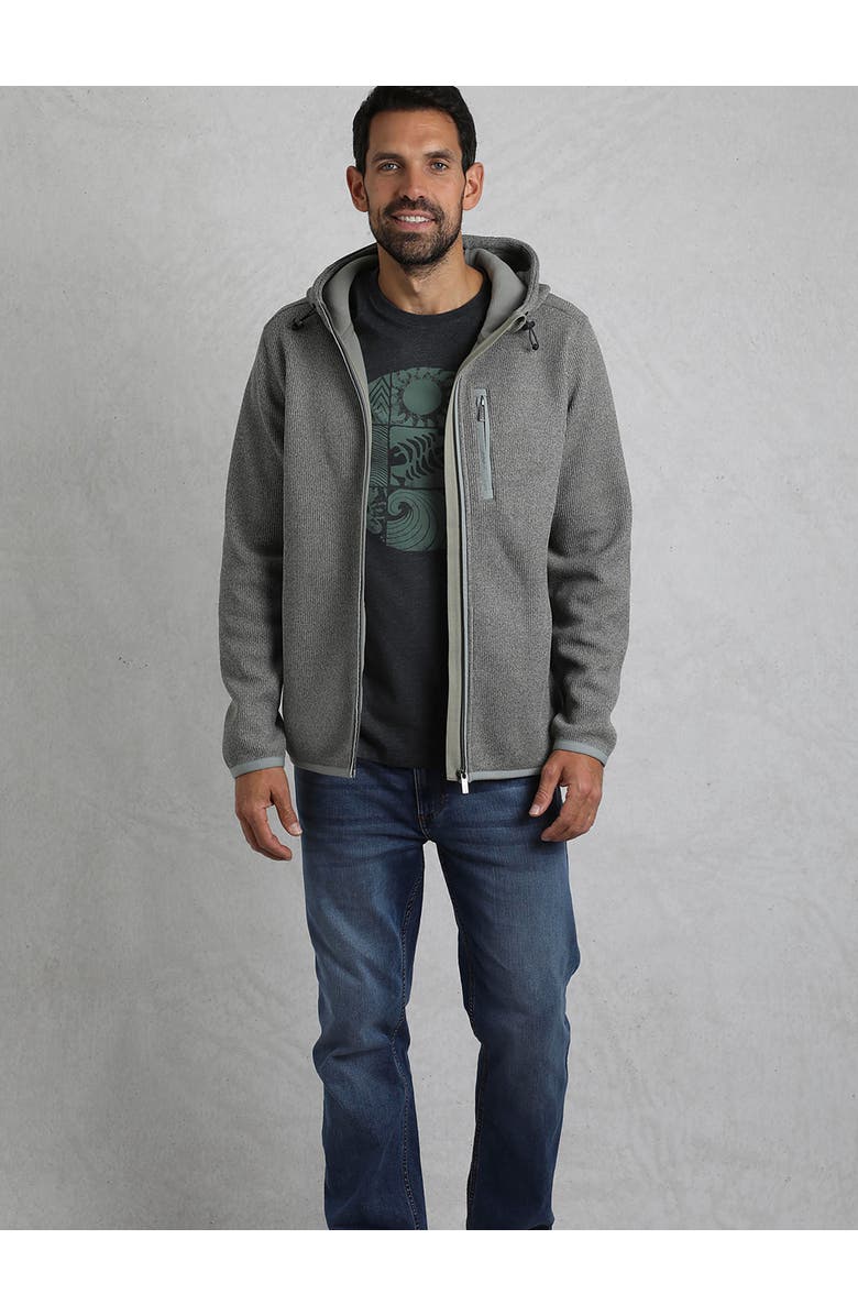 Weird Fish Lockie Full Zip Bonded Fleece Hoodie, Alternate, color, Limestone