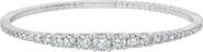 Crislu Graduated Round Cubic Zirconia Flex Bracelet