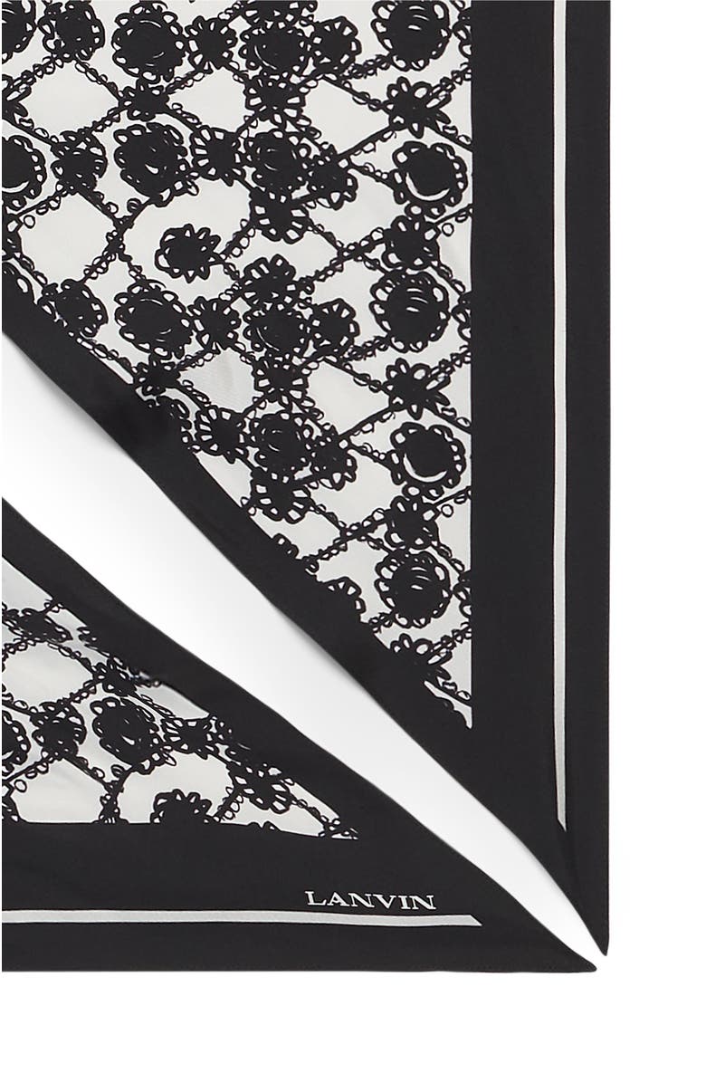 Lanvin Marguerite Motif Top With Jewelry Fastener, Alternate, color, Ecru/Black