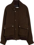 SONG FOR THE MUTE Wool Blend Flight Jacket