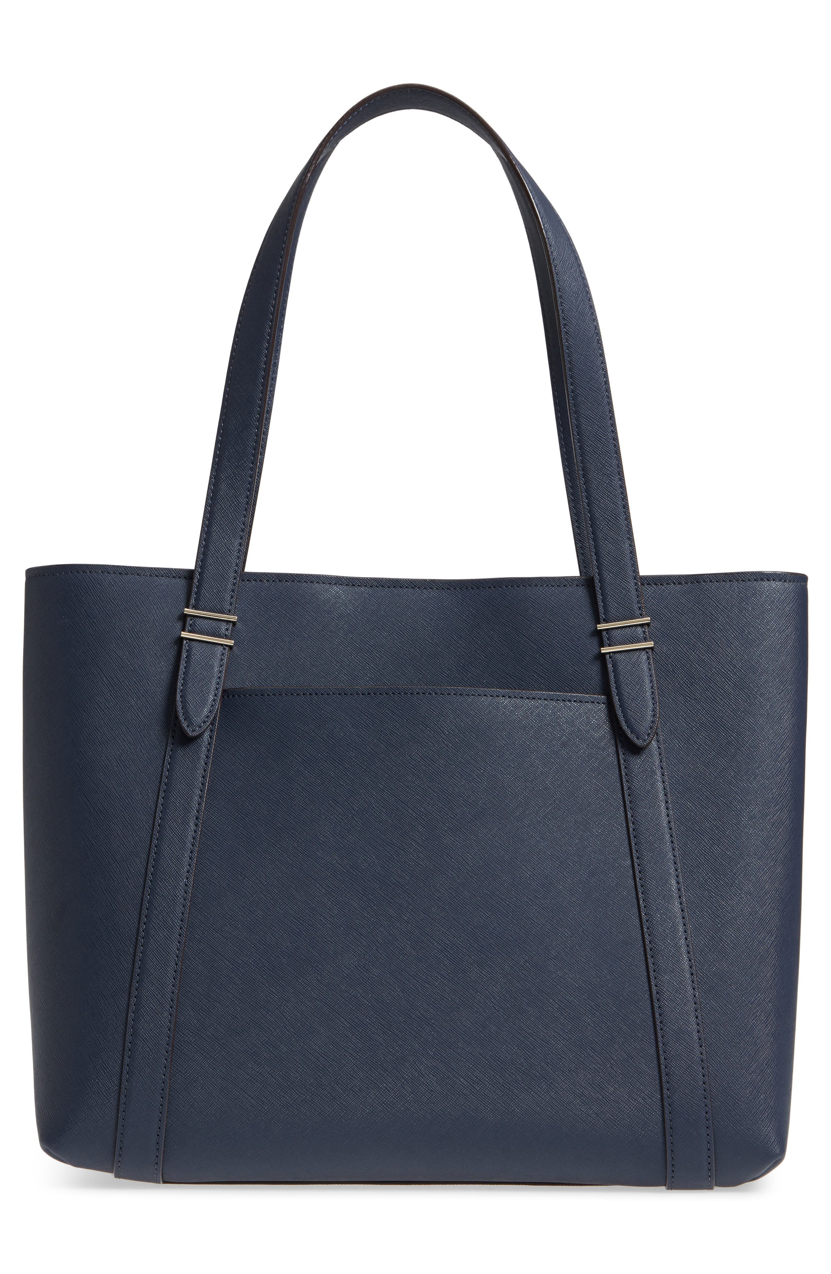 oakwood street - chandra leather tote, Alternate, color, BLAZER BLUE