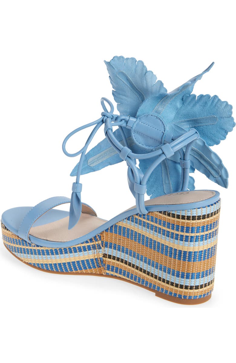 Cecelia New York Lily Platform Wedge Sandal, Alternate, color, Blue Multi