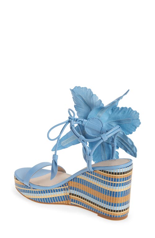 Cecelia New York Lily Platform Wedge Sandal In Blue Multi