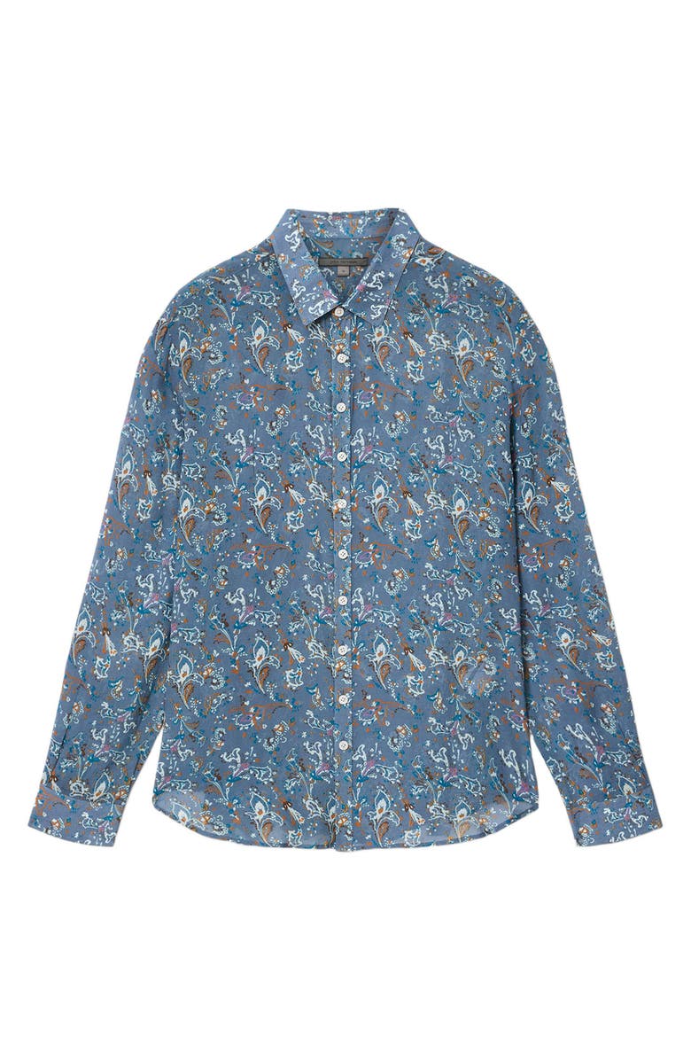 John Varvatos Bucks Button-Up Shirt, Alternate, color, Steel Blue