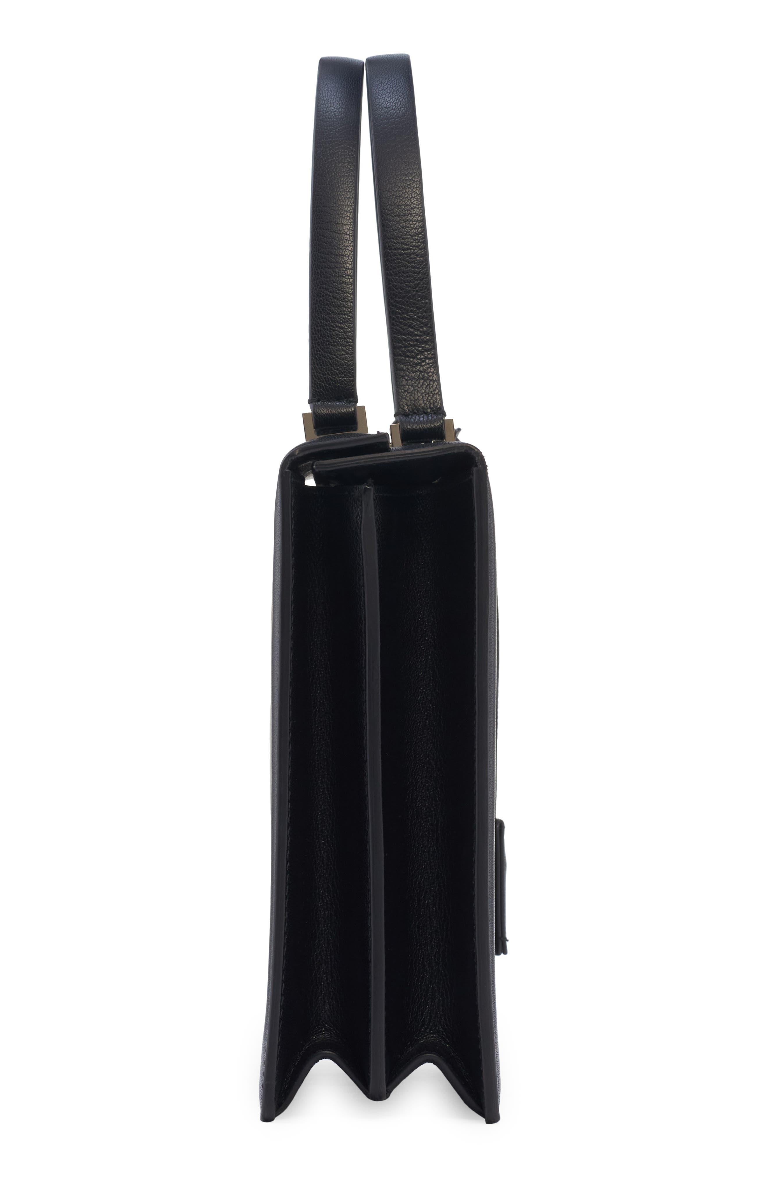 TOM FORD Grained Leather Top Handle Bag, Alternate, color, 1N001 Black