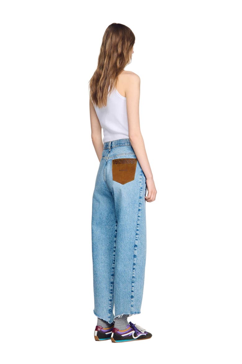 Barrel jeans, Alternate, color, Blue jean