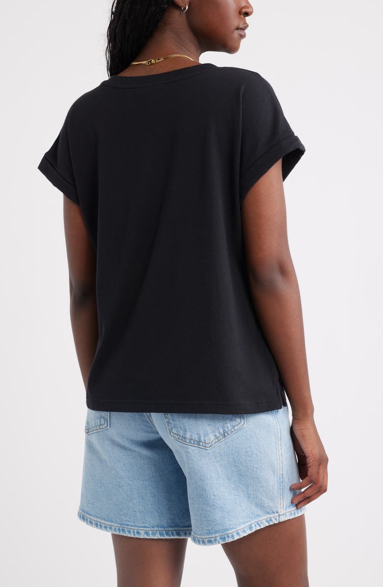 Caslon<sup>®</sup> Roll Cuff V-Neck T-Shirt, Alternate, color,