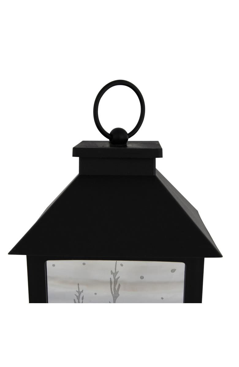 Northlight LED Lighted Deer and Winter Trees Christmas Lantern - 11", Alternate, color, Black