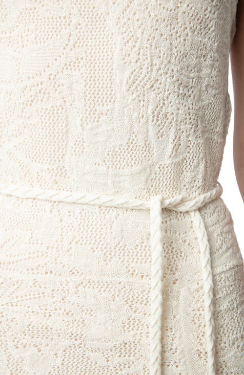 Zadig & Voltaire Melody Short Sleeve Cotton Blend Maxi Sweater Dress In Ecru