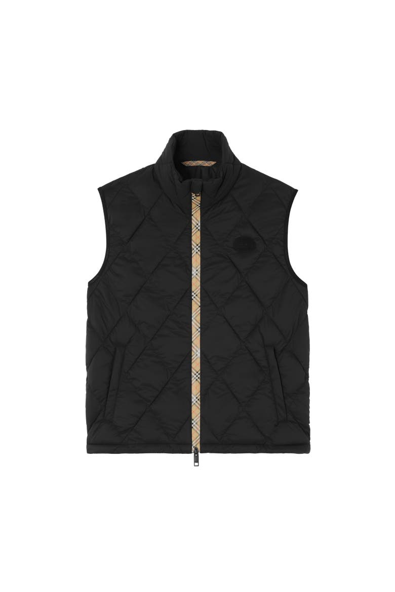 Packable Quilted Nylon Acresford Gilet, Alternate, color, Black