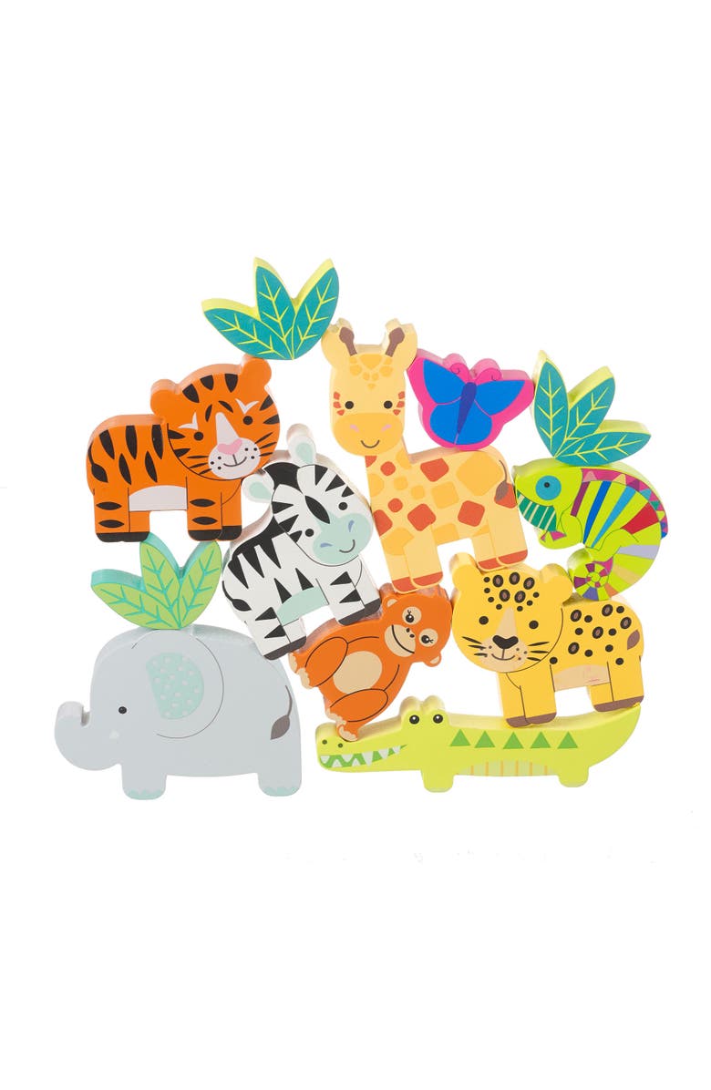 ORANGE TREE TOYS Jungle Animals Stacking, Developmental Toy, Kids Ages 1+, Alternate, color, Multicolored