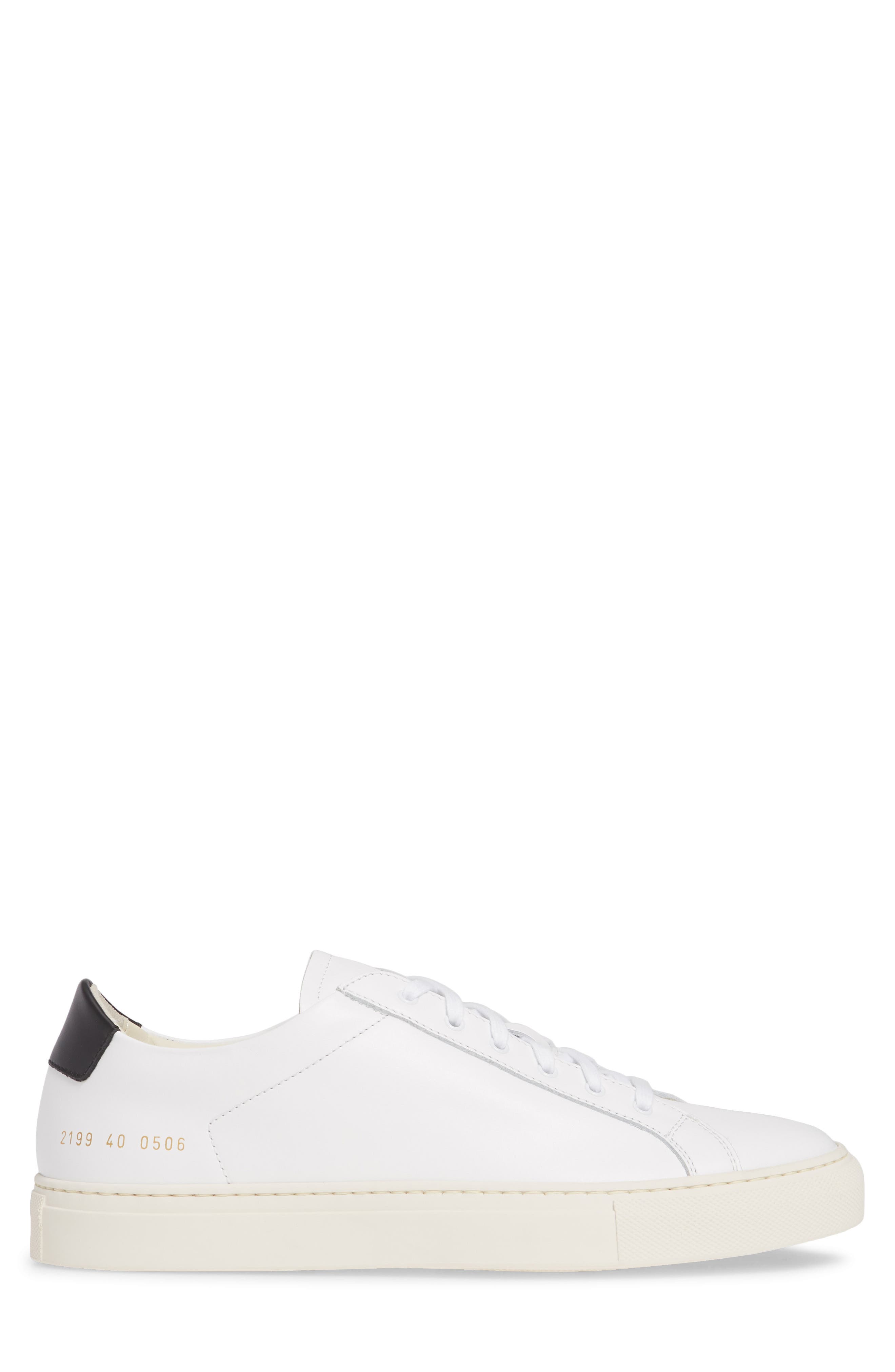 Retro Low Top Sneaker, Alternate, color, WHITE/BLACK