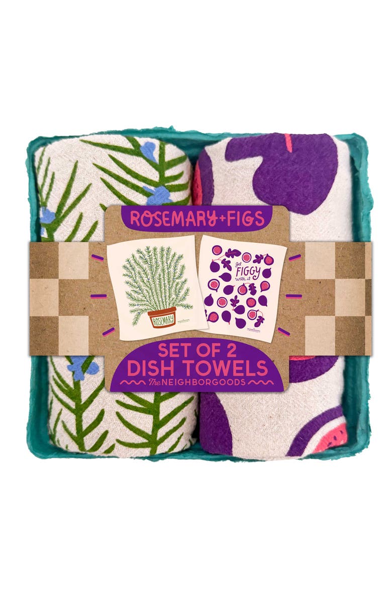 Rosemary + Figs - Dish Towel Set of 2, Main, color, No Color