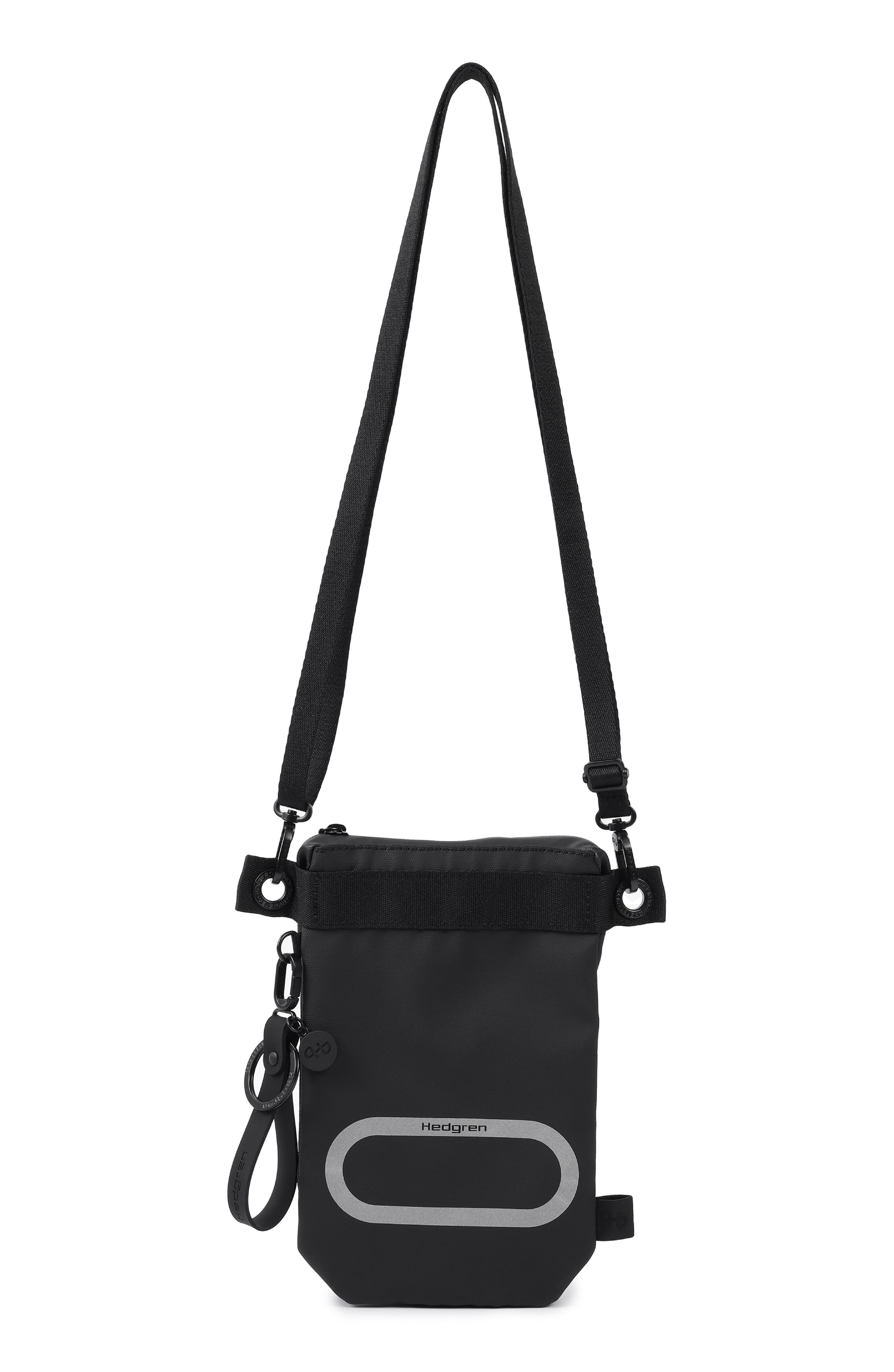 Hedgren OTU Vertical RFID Crossbody Bag, Alternate, color, Coated Black/ Grey