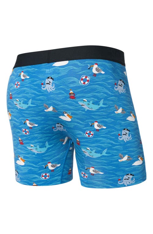 Saxx Ultra Soft Relaxed Fit Boxer Briefs In Seas The Day-lake Blue