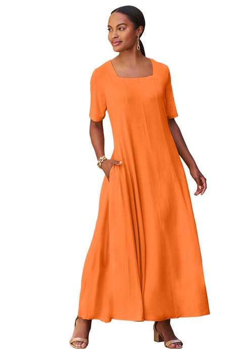 Square Neck Maxi Dress (Plus)