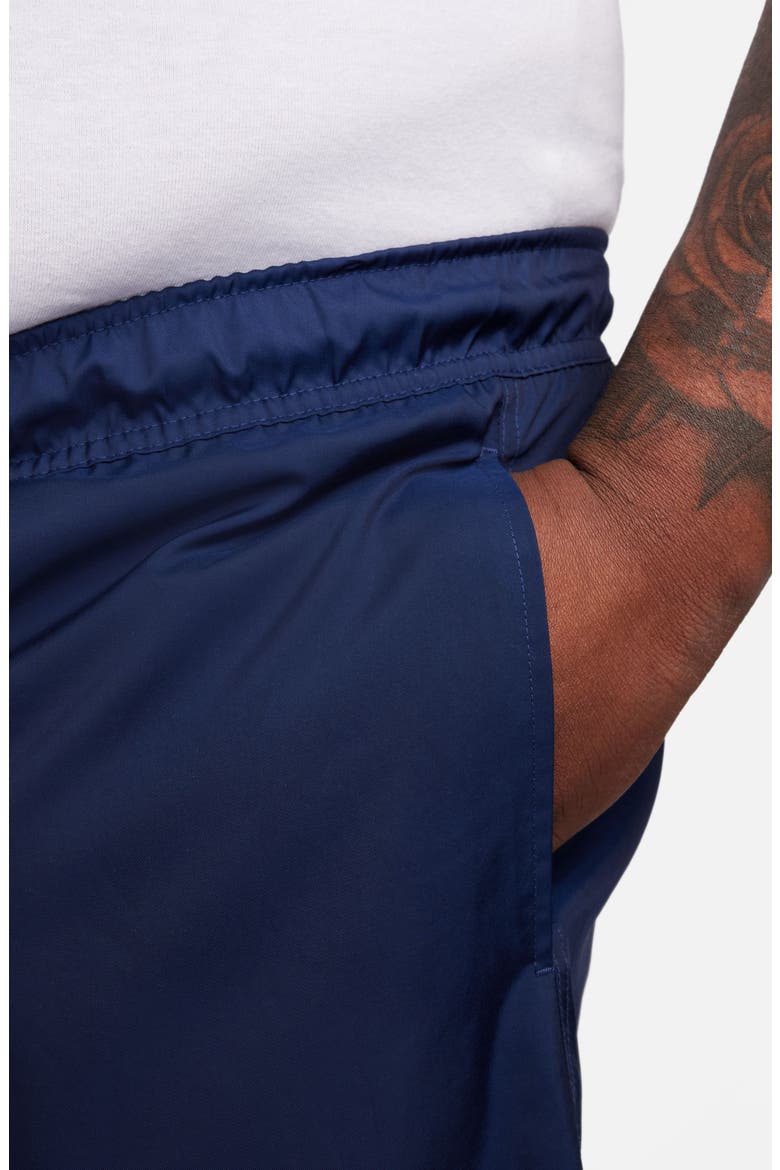 Club Woven Flow Shorts, Alternate, color, 410 MIDNIGHT NAVY/WHITE
